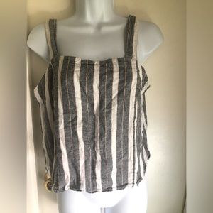 LOFT cute summer top. M. Cream and navy stripes. Great shape.